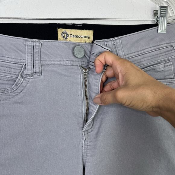 Democracy "Ab" Technology Grey Jeans Size 8 Cotton Blend, classic, comfy, casual - Picture 3 of 8